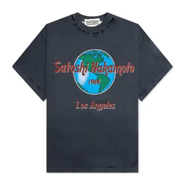 Black Satoshi Nakamoto 1969 Rock Tee