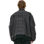 Black Satoshi Nakamoto Freedom Bomber Jacket Back View