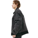 Black Satoshi Nakamoto Freedom Bomber Jacket Side View