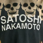 Black Satoshi Nakamoto Lost Boys Short Sleeve Tee Chest Print