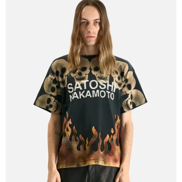 Black Satoshi Nakamoto Lost Boys Short Sleeve Tee