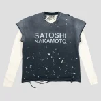 Black Satoshi Nakamoto Luke Thermal T-shirt