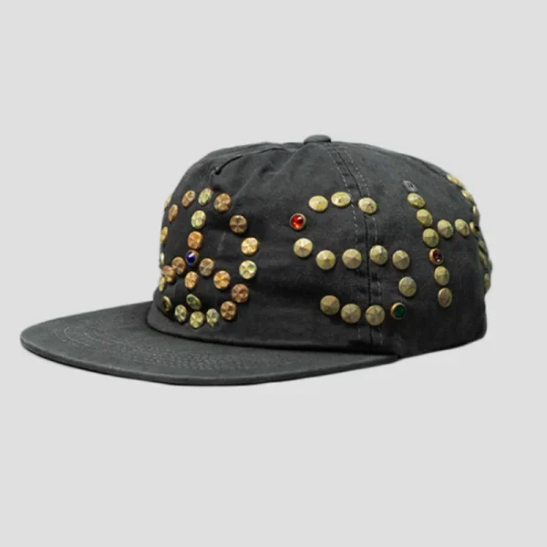 Black Satoshi Nakamoto Satoshi Studded Cap