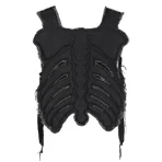 Black Satoshi Nakamoto Skeleton Vest Back Side