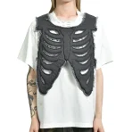 Black Satoshi Nakamoto Skeleton Vest View