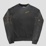 Black Satoshi Nakamoto Star Studded Crewneck Sweater