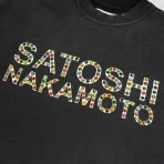 Black Satoshi Nakamoto Studded Logo T-shirt Logo View