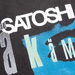 Black Satoshi Nakamoto Vintage Upside Tee Close-Up View
