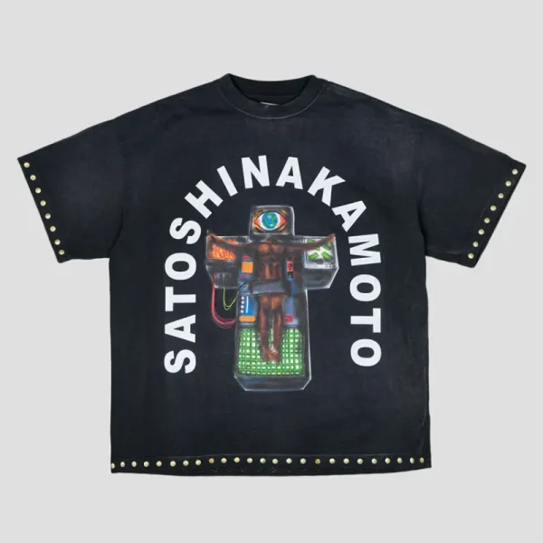 Black Satoshi Nakamoto Welcome to the Machine T-Shirt