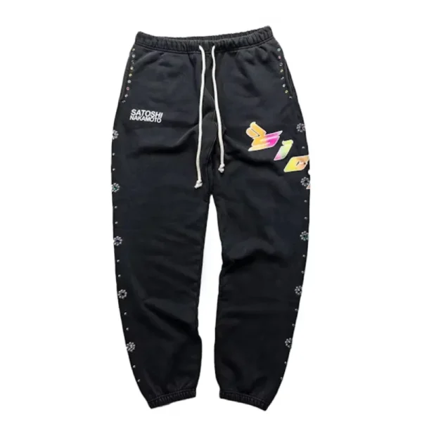 Black Sicko x Satoshi Nakamoto Studded Gradient Sweatpant