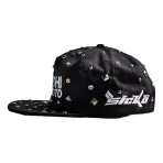 Black Sicko x Satoshi Nakamoto Studded Hat Side View