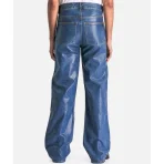 Blue Satoshi Nakamoto Argo Wax Denim Jeans Back View