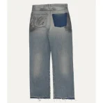 Blue Satoshi Nakamoto Other Scenes Shattered Glass Denim Jeans Back View