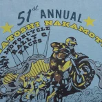 Blue Satoshi Nakamoto Rally T-shirt Close-Up View