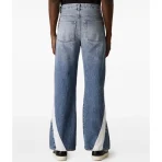 Blue Satoshi Nakamoto Swirl Seam Jeans Back