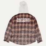 Brown Satoshi Nakamoto Other Scenes Shattered Glass Hooded Flannel Back
