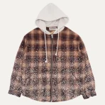 Brown Satoshi Nakamoto Other Scenes Shattered Glass Hooded Flannel