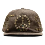 Brown Satoshi Nakamoto Studded Wrap Around Hat