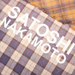 Brown/Multi Satoshi Nakamoto Patchwork Logo Flannel Shirt Logo