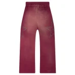 Burgundy Satoshi Nakamoto Star Studded Sweatpants Back