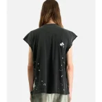 Faded Black Satoshi Nakamoto Road Rash Short Sleeve Tee Back View