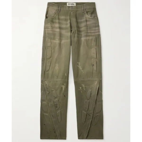 Green Satoshi Nakamoto Enduro Padded Denim Jeans