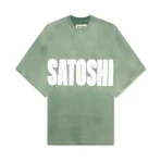 Green Satoshi Nakamoto Impact Logo Oversized Tee