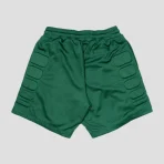 Green Satoshi Nakamoto Mesh Moto Shorts Back View