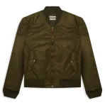 Green Satoshi Nakamoto Satin MA-1 Moto Jacket