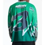 Green Satoshi Nakamoto Speedway Longsleeve Back View