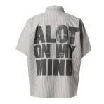 Grey Satoshi Nakamoto A Lot On My Mind Oversized Workshirt Back Side