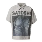 Grey Satoshi Nakamoto A Lot On My Mind Oversized Workshirt