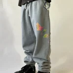 Grey Satoshi Nakamoto Tie Dye Collab Sweatpants Side View