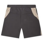 Grey/Cream Satoshi Nakamoto Tech Mesh-Panelled Nylon Shorts Back View