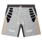 Grey/Cream Satoshi Nakamoto Tech Mesh-Panelled Nylon Shorts