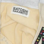 Beige Satoshi Nakamoto Army Rhinestone Hoodie Patch View
