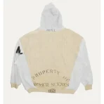 Beige Satoshi Nakamoto Army Rhinestone Hoodie Back