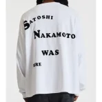 Optic White Satoshi Nakamoto Follow Me L/S Tee Back View