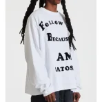 Optic White Satoshi Nakamoto Follow Me L/S Tee Side View