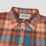 Red Satoshi Nakamoto Shattered Glass Flannel Upper View