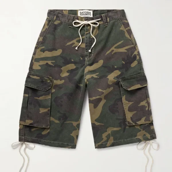 Satoshi Nakamoto Camouflage-Print Twill Shorts