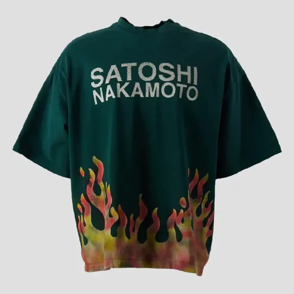 Green Satoshi Nakamoto Lost Boys Tee