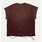 Red Satoshi Nakamoto Paint Effect T-Shirt Back