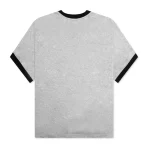 Silver Satoshi Nakamoto Glitter Ringer 7 Tee Back View