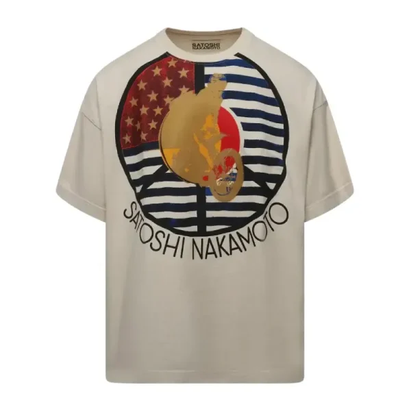 Stone Satoshi Nakamoto American Dirt Bike Tee