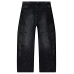 Washed Black Satoshi Nakamoto Baggy Moto Pant