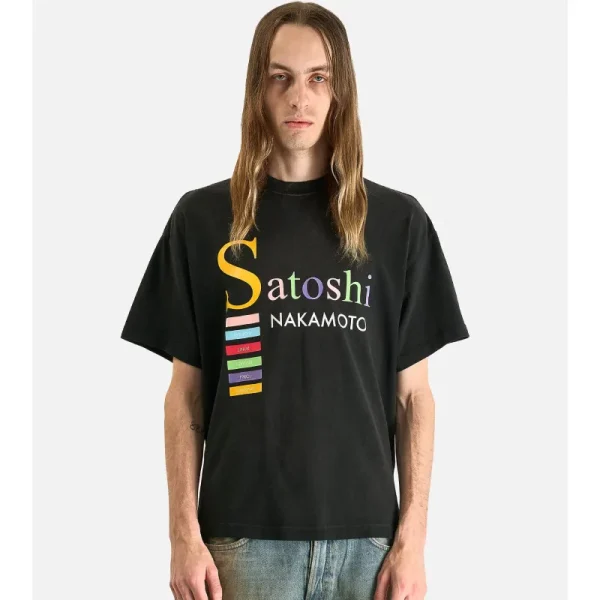 Washed Black Satoshi Nakamoto Best Code Short Sleeve Tee