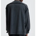 Washed Black Satoshi Nakamoto Bondage Logo Longsleeve Tee Back