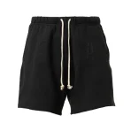 Washed Black Satoshi Nakamoto Embossed Logo Shorts
