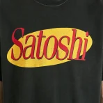 Washed Black Satoshi Nakamoto Sitcom Tee Logo